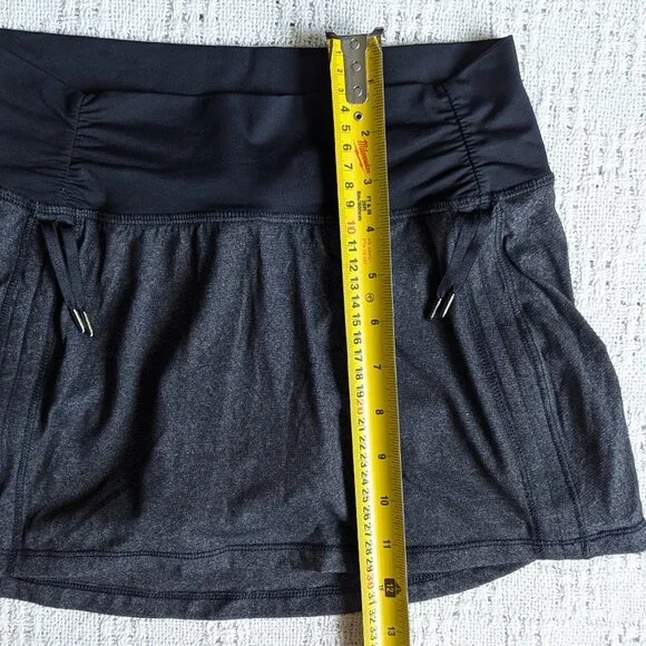 Lululemon Gray Black Hot N’ Sweaty Athletic Skirt Hot Yoga Size 6 - Picture 8 of 10